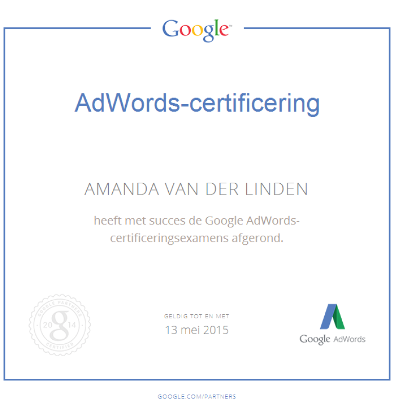 Google Partners AdWords Certified